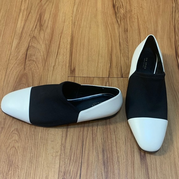 Via Spiga Tate Cap Toe Leather Slip On Loafers - Picture 3 of 11